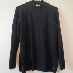 Calvin Klein Black Mock Neck Knit Soft Sweater